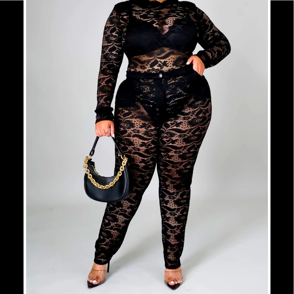 🆕 Sexy 2pcs  see though set